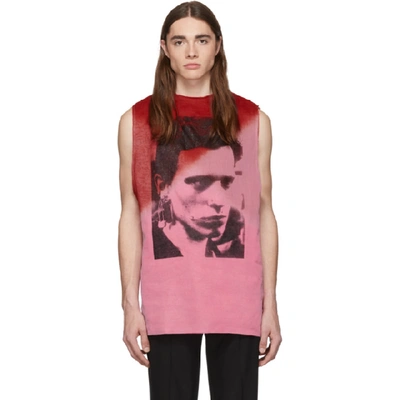 Raf Simons Pink & Red Multilayered T-shirt