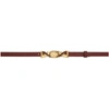 GUCCI GUCCI BURGUNDY SUEDE BUCKLE BELT