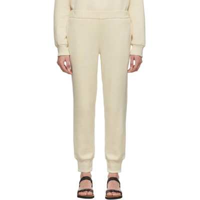 The Row Angeles Brushed Cotton-terry Track Pants In Cream