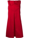 ANTONELLI ANTONELLI SLEEVELESS SHIFT DRESS - RED