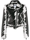 MOSCHINO BRUSHSTROKE BIKER JACKET