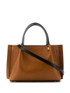 Valentino Garavani Go Logo Escape Small Lamb Leather Tote Bag In Brown