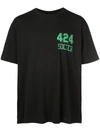 424 424 LOGO印花T恤 - 黑色