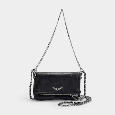 Zadig & Voltaire Rock Nano Hobo Bag -  -  Black - Leather