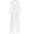 OFF-WHITE EMBROIDERED COTTON JUMPSUIT,P00375849