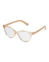 The Book Club The Bookclub The Art Of Snore 53mm Blue Light Blocking Reading Glasses In Crystal Putty