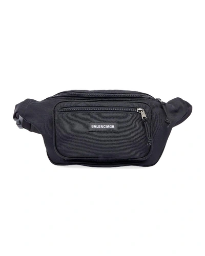 Balenciaga Nylon Belt Bag In Black