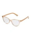 The Book Club The Bookclub The Art Of Snore 53mm Blue Light Blocking Reading Glasses In Crystal Putty