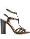 CHIE MIHARA CHIE MIHARA EDEL HEELED SANDALS - BLACK