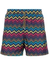 MISSONI MISSONI PATTERNED SWIMMING TRUNKS - BLUE