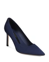 Via Spiga Women's Nikole Pointed Toe High-heel Pumps In Pop Blue Suede