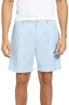 Faherty Malibu Linen And Cotton-blend Shorts In Blue