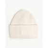 ACNE STUDIOS PANSY FACE KNITTED WOOL BEANIE