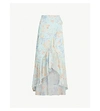 ALICE AND OLIVIA Caily ruffled floral-print crepe wrap skirt