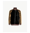 GUCCI CONTRAST-SLEEVE VELOUR JACKET