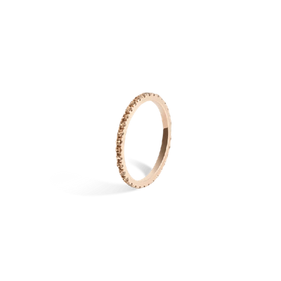Aurate Quadricolor Ring With White Diamonds In Gold/ Pink