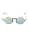 WEB EYEWEAR 54MM Metal Round Sunglasses