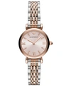 Emporio Armani Women's Two-tone Stainless Steel Bracelet Watch 28mm In Two-tone