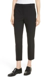 Theory Treeca 2 Cropped Stretch-wool Slim-leg Pants In Black