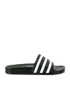 Adidas Originals Adilette Textured-rubber Slides In Black