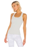 ALO YOGA ALO RIB SUPPORT TANK IN GRAY.,ALOR-WS47