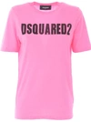 Dsquared2 Logo Printed Cotton Jersey T-shirt In Fuchsia