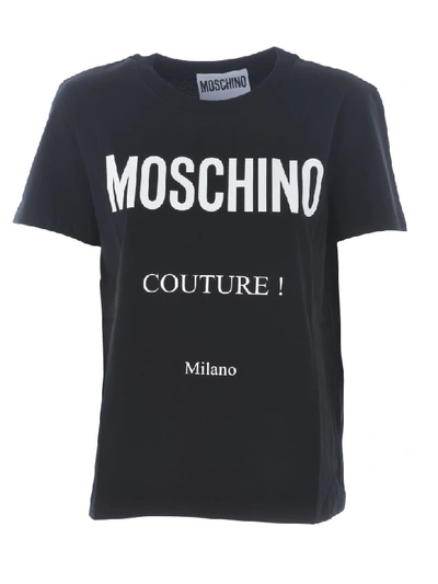 Moschino Short Sleeve T-shirt In Black