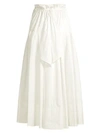 AMUR Paperbag Waist Tie-Front Cotton Skirt