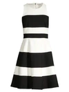 KATE SPADE Stripe Ponte A-Line Dress