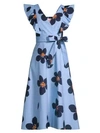 KATE SPADE Grand Flora Poplin Midi Dress