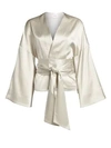 GALVAN Satin Tie-Waist Kimono