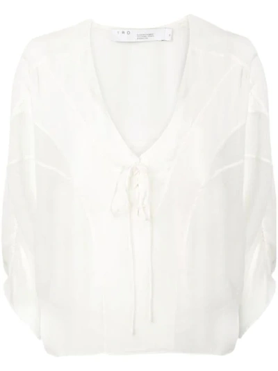 Iro 抽绳系带罩衫 - 白色 In White