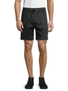 BALMAIN Contrast Stripe Cotton Blend Shorts