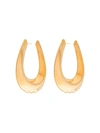 AREA AREA BUCKLE HOOP EARRINGS - 金色