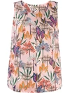 ALTEA ALTEA FLORAL PRINT VEST - PINK