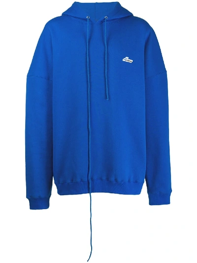 We11 Done We11done Oversized Hoodie - Blue In Blue