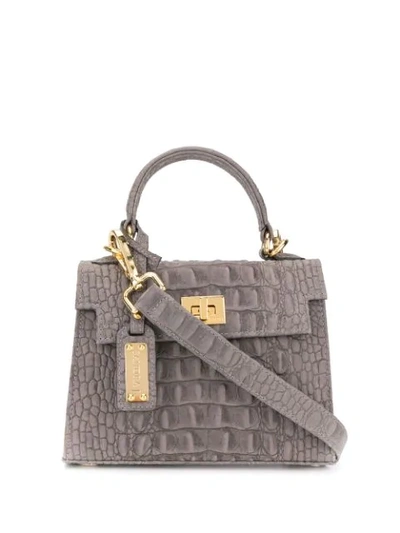 Sandra J Sophie Mini Tote In Grey