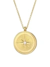 ASTLEY CLARKE Medium 18K Goldplated, Sterling Silver & White Sapphire Star Locket Pendant Necklace