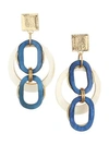AKOLA Vila Meriah Horn & Goldtone Linked Open Circle Earrings