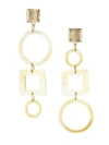 AKOLA Vila Ode Blonde Horn & Goldtone Asymmetrical Drop Earrings