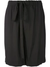 YOHJI YAMAMOTO YOHJI YAMAMOTO WAIST STRING SHORTS - 黑色