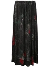 YOHJI YAMAMOTO YOHJI YAMAMOTO PRINTED MAXI SKIRT - BLACK