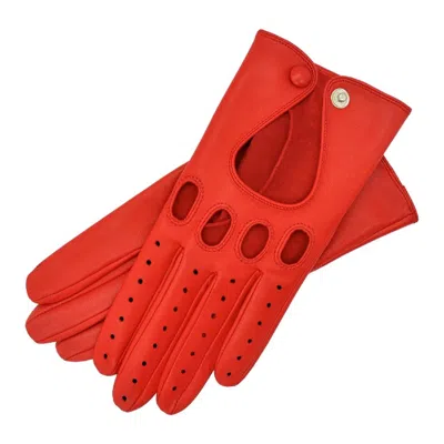 1861 Glove Manufactory Aprilia - Women's Leather Driving Gloves In Red