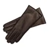 1861 Glove Manufactory Brown Marsala - Women's Minimalist Leather Gloves In Marrone In Brown