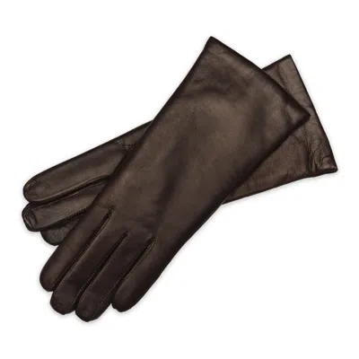 1861 Glove Manufactory Brown Marsala - Women's Minimalist Leather Gloves In Marrone