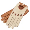 1861 Glove Manufactory Brown Rome - Men's Deerskin Driving Gloves In Creme & Natural In Brown