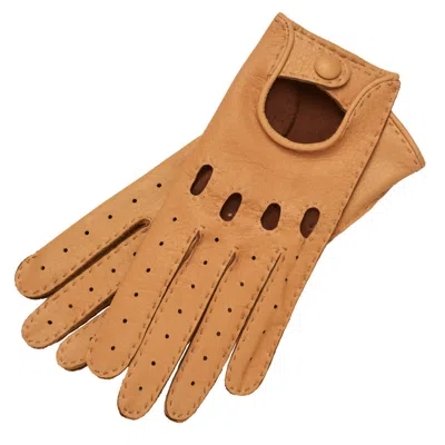1861 Glove Manufactory Brown Rome - Men's Deerskin Driving Gloves In Natural