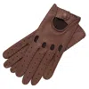 1861 Glove Manufactory Brown Rome - Men's Deerskin Driving Gloves In Taupe In Brown