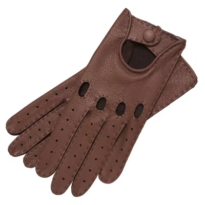 1861 Glove Manufactory Brown Rome - Men's Deerskin Driving Gloves In Taupe