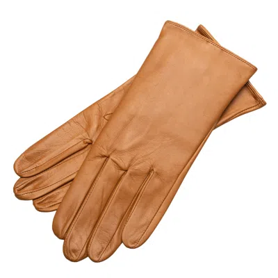 1861 Glove Manufactory Brown Shield & Style - Men's Nappa Leather Gloves In Camel